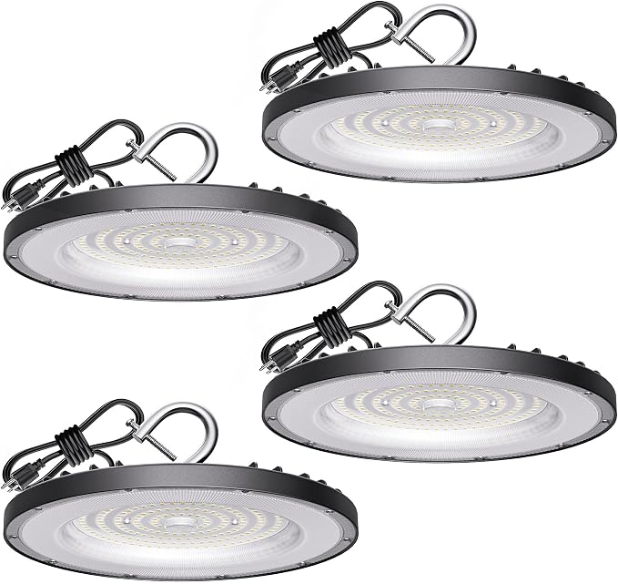 4 Pack UFO Led High Bay Light 250W, 5000K Daylight ETL Listed High Bay Led by Yihuven