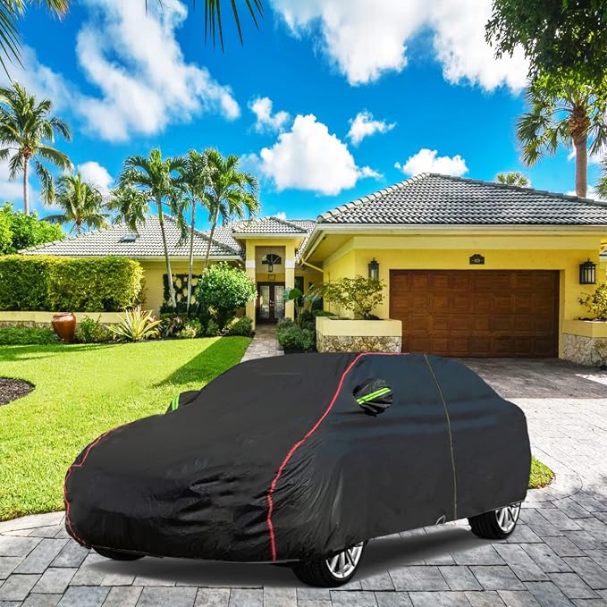Breathable New Material, Waterproof Car Cover, Locks and Zipper Doors, - Image 3