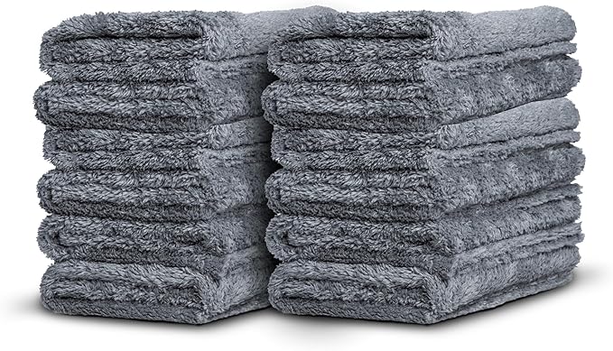 Adam's Borderless Grey Microfiber Towel by AdamsPolishes