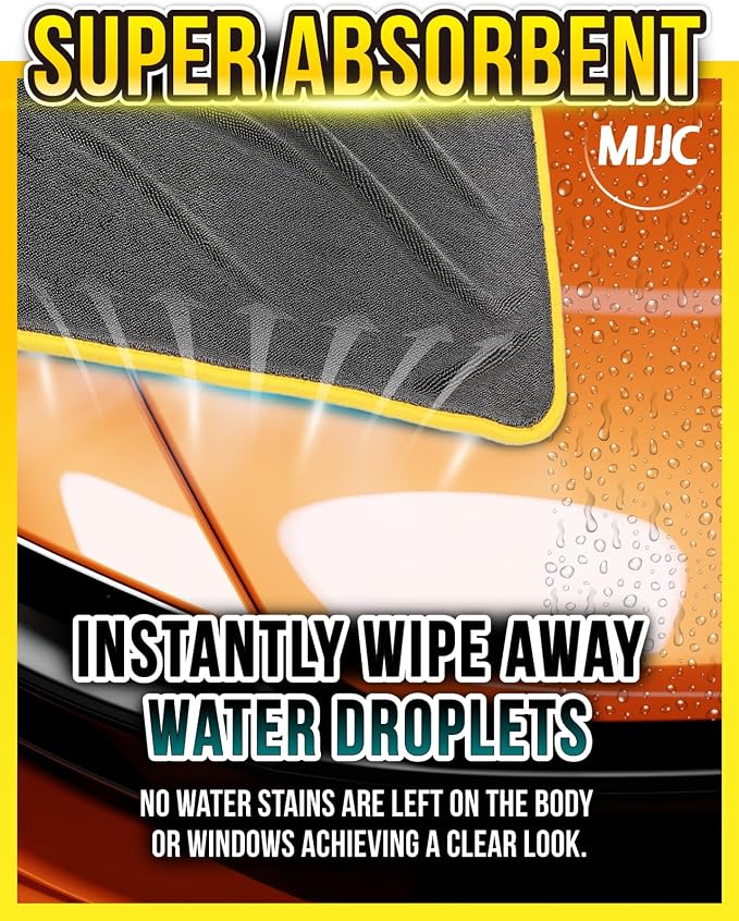 MJJC Pro Dryer Plush Silk Microfiber Drying Towel) Cars - Image 3