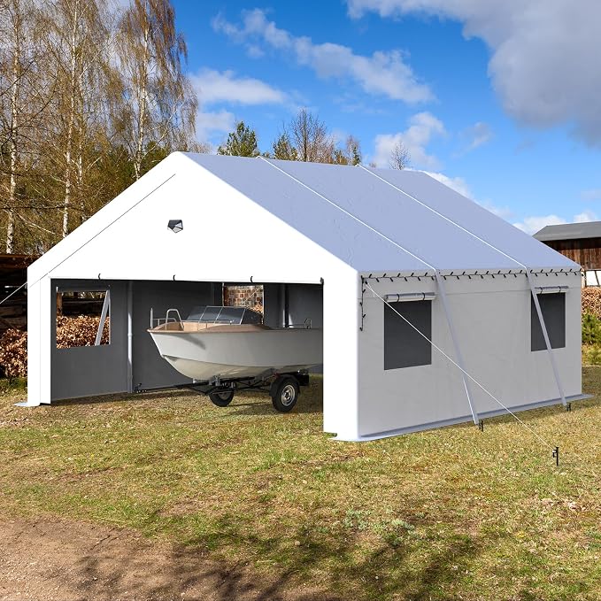20x20 Carport Canopy, Heavy Duty Car Port, Portable Car Ports Garage - Image 8