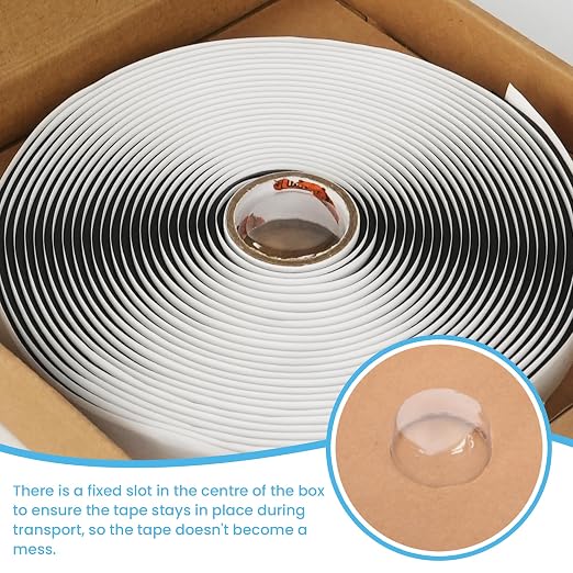 Butyl Tape White, 3/4" x 30' x 1/8" RV Roof Sealant Plumbers Putty Tape - Image 7