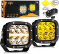 Auxbeam XP-Ultra Series 5 Inch Cube Offroad Lights, Amber DRL Function by Auxbeam