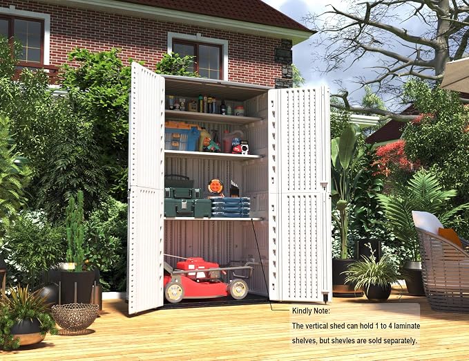 HOMSPARK Storage Shed Weather Resistance, Outdoor Storage Cabinet - Image 7