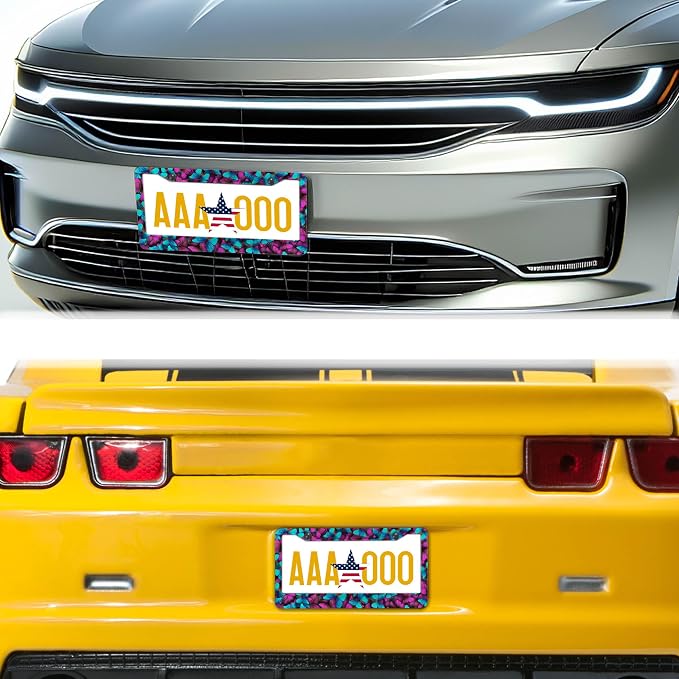 License Plate Frames Multicolor Car Plate Frame - Image 8