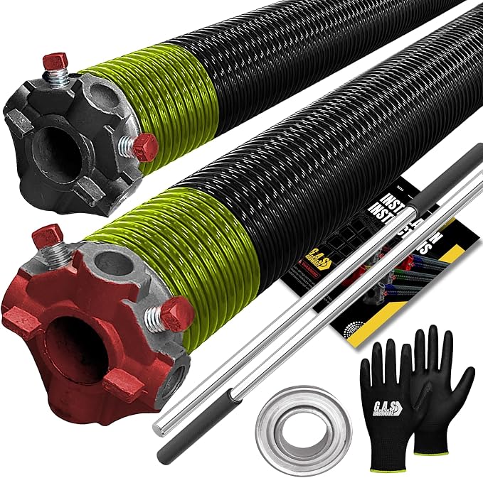 Garage Door Torsion Spring 207x1.75x23 Includes 1” Steel Bearing, Non-Slip by GASHardware