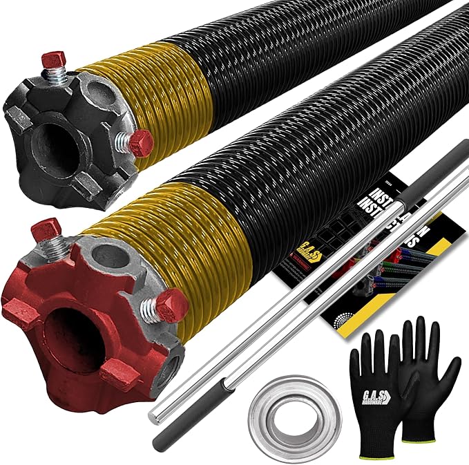 Garage Door Torsion Spring 250x1.75x33 Includes 1” Steel Bearing, Non-Slip by GASHardware