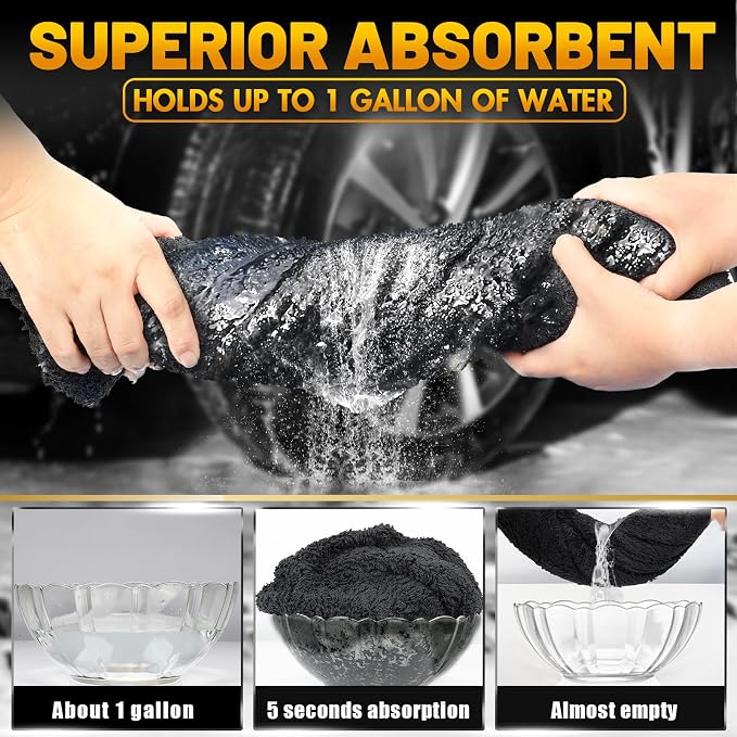 Microfiber Towels for Cars, 2 Pack 1200GSM Car Drying Towel, Dual Sided Drying - Image 4
