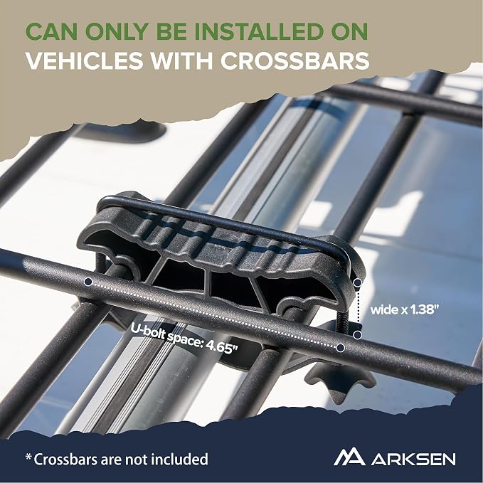 ARKSEN 43 x 39 x 6 Inch Universal 150LB Heavy Duty Roof Rack Cargo - Image 5