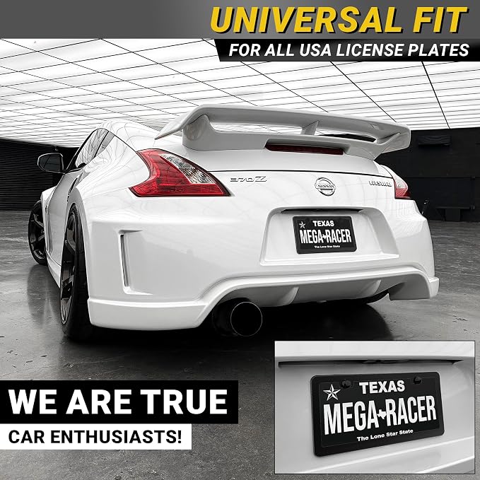 Premium Slim Matte Black License Plate Frames – 2 Pack, Rust-Free Stainless - Image 3