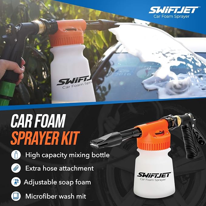 SwiftJet Car Wash Foam Gun + Microfiber Wash Mitt - Image 7