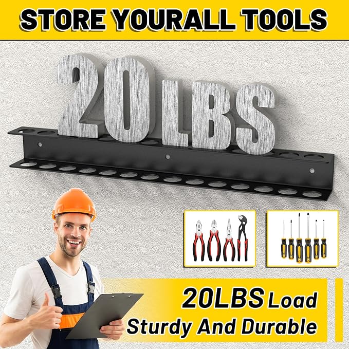 Screwdriver Plier Organizer Wall Mount, Screwdriver Rack, Metal Plier Holder - Image 3