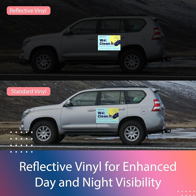 Custom Car Magnet for Business 2-Pack Vivid Printing Reflective Fade-Resistant - Image 4