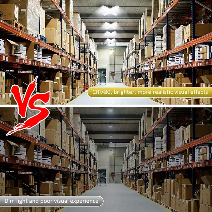 LED Garage Lights 4 Pack, 80W LED Shop Light - Image 3