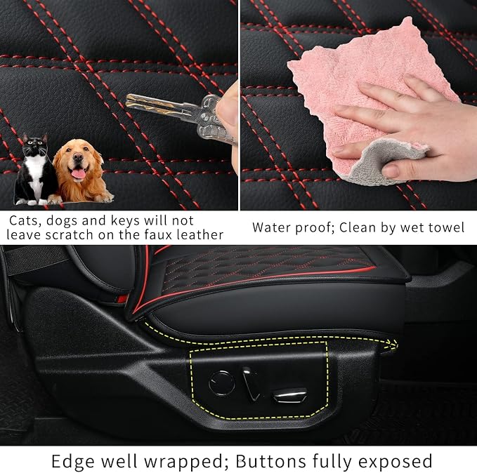 LUCKYMAN CLUB F150 Faux Leather Seat Covers Fit - Image 8
