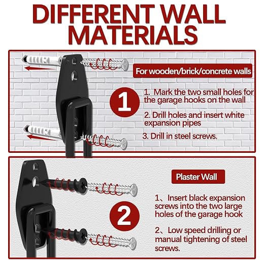 3-H Garage Wall Hooks 14 Pack, Garage Hooks Heavy Duty - Image 5