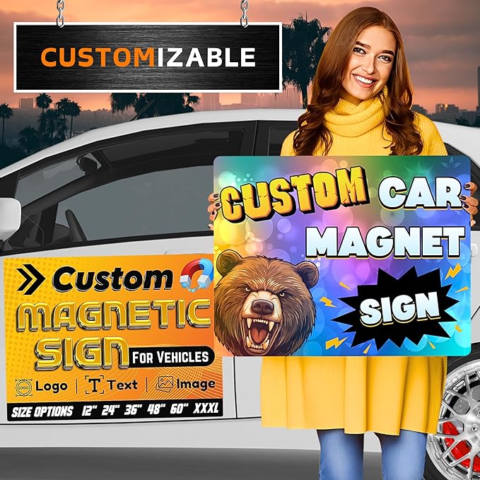 Custom Car Magnet with Your Logo ║ Advertise Your Business Vehicle Magnetic ║ - Image 3