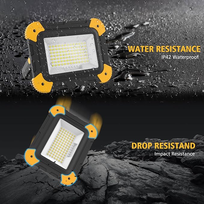 Rechargeable Magnetic Work Light, 40W Portable LED Flood Light Battery Powered - Image 8