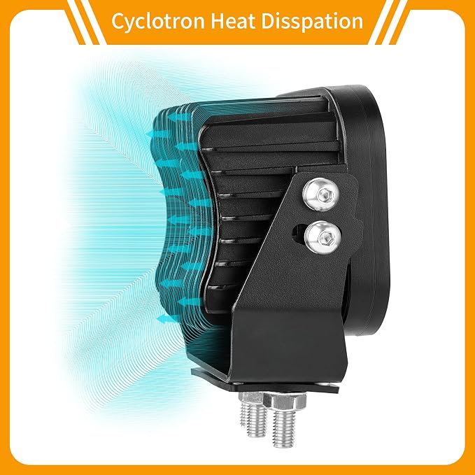 Cube LED Off Road Lights, 5 Inch 120W 10000lm IP68 LED Driving Lights Pods - Image 6