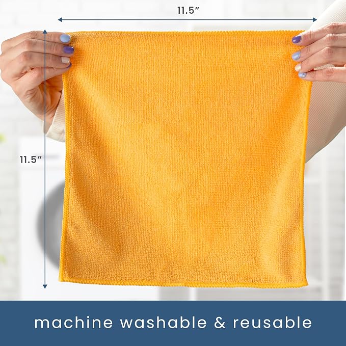 S&T INC. 50 Pack Microfiber Cleaning Cloth, Bulk Towels - Image 7