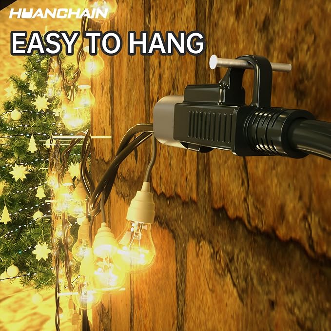 HUANCHAIN Indoor Outdoor Black Extension Cord 20 ft Waterproof, 16/3 Gauge - Image 4