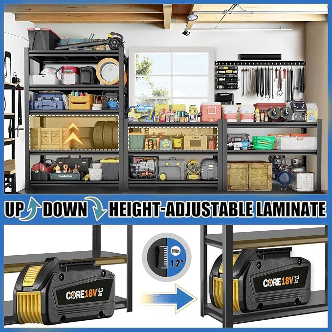 72-Inch Tall Garage Shelving Unit - Image 8