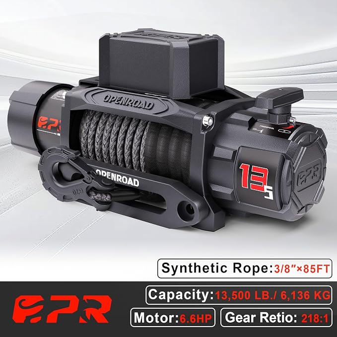 OPENROAD 13500 lb Recovery Winch - Image 2