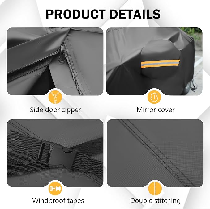 MORNYRAY Compatible with Jeep Wrangler 2 Door, Custom Fit JK JL TJ YJ CJ - Image 2