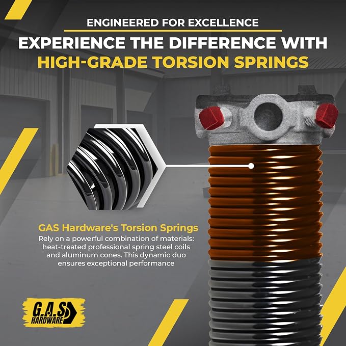 Garage Door Torsion Springs 273x2x36 Includes 1” Steel Bearing, and Winding Bars - Image 6