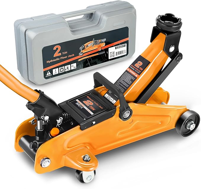 DNA MOTORING Low Profile Hydraulic Trolley Service/Floor Jack, 2 Ton Capacity by DNAMOTORING-Tools