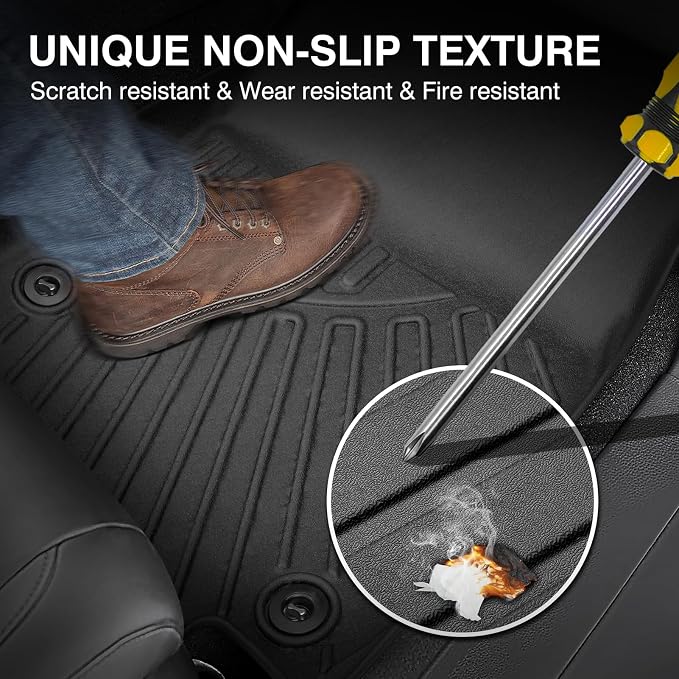 Powerty Floor Mats for 2020-2024 2025 Hyundai Palisade Accessories All Weather - Image 6