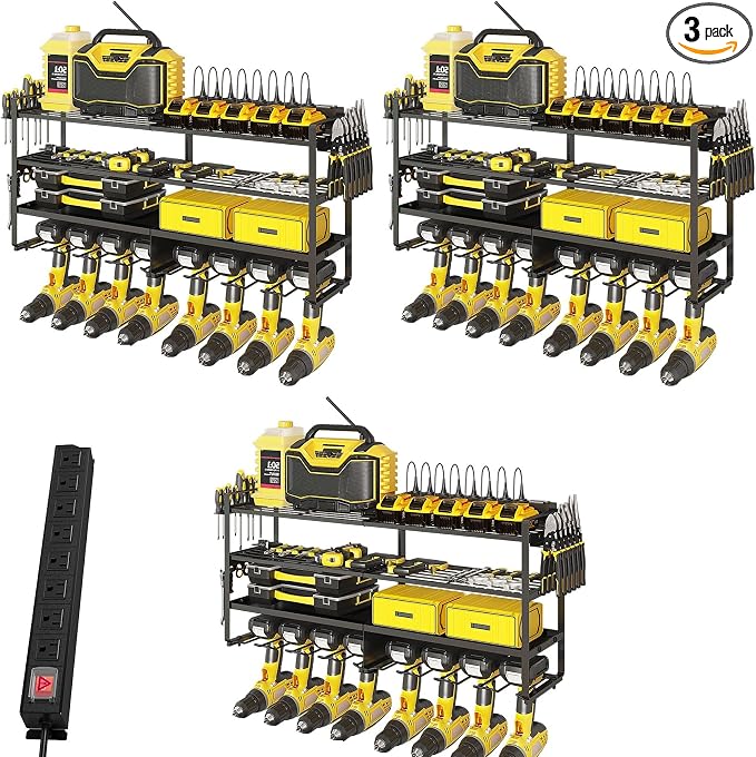 3 Pack Power Tool Organizer Wall Mount by Homtura