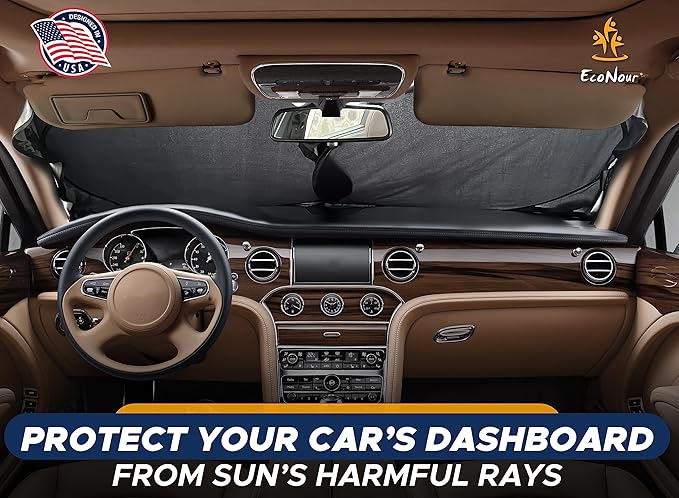 EcoNour Car Windshield Sun Shade | 2025 Upgraded Innovative No-Light-Pass - Image 2