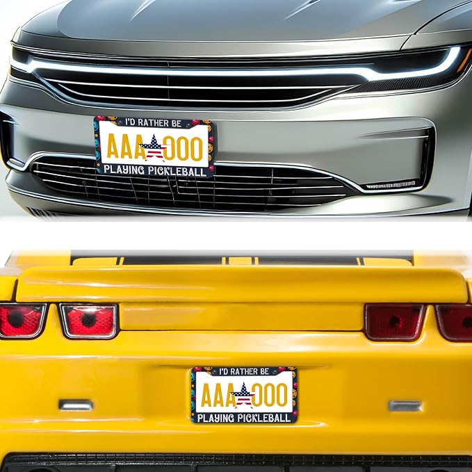 Front License Plate Bracket Multicolor License Plate Frames I'd Rather Be - Image 8