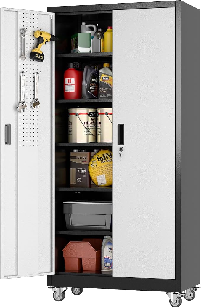 71"H×32"W×16"D Garage Storage Cabinet by GANGMEIMENTALSTORAGECABINET