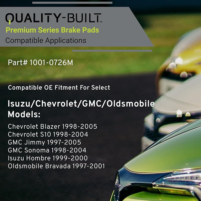 Premium Semi-Metallic Front Brake Pads Compatible - Image 3