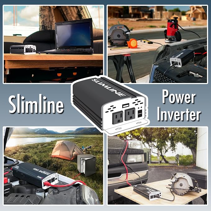 Wagan 3716 500W Slim Line AC to DC Inverter 500W TrueRated 1000W Surge Power - Image 6
