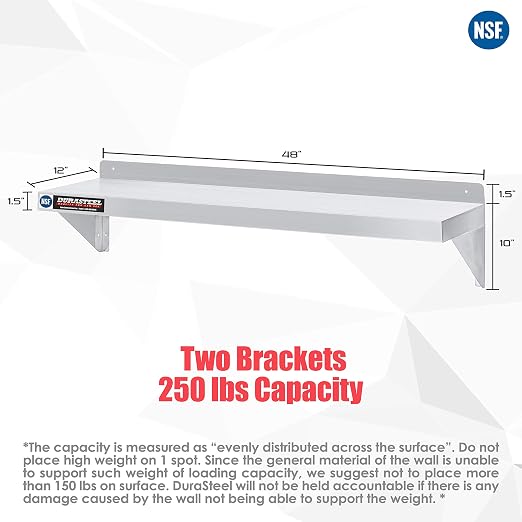 DuraSteel Stainless Steel Wall Shelf - Image 3
