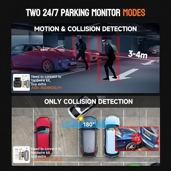 Dash Cam Front and Rear, 360 Dgree View 4 Channel Dash Camera - Image 9