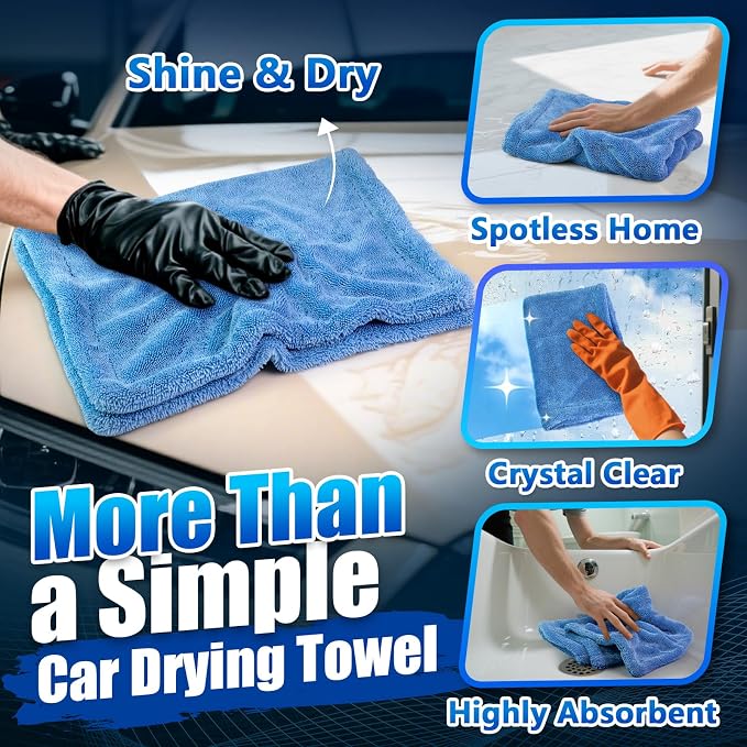 Airlab Microfiber Towels for Cars Wash Drying Towel Detailing Cloth, Ultra - Image 6