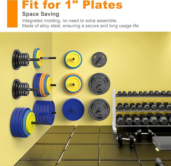 Weight Plate Holder, Wall Mounted Weight Rack Storage - Image 2