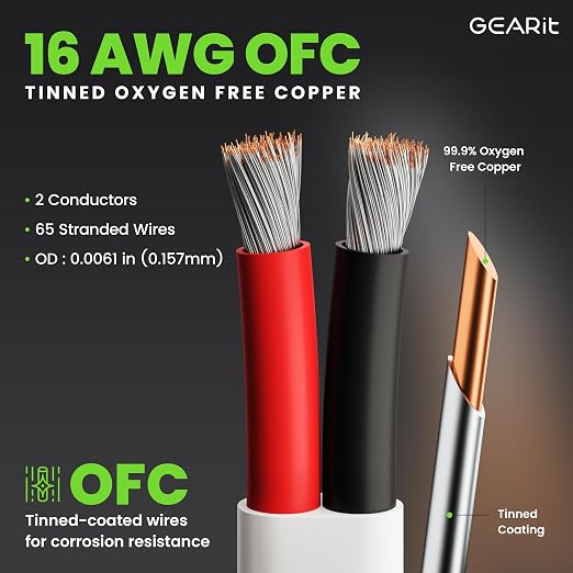 GEARit 16 Gauge Marine Wire, 16/2 AWG Marine Grade Tinned Copper Oxygen Free - Image 3