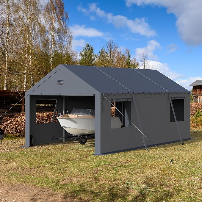 12x20 Carport Canopy, Heavy Duty Car Port, Portable Car Ports Garage - Image 8