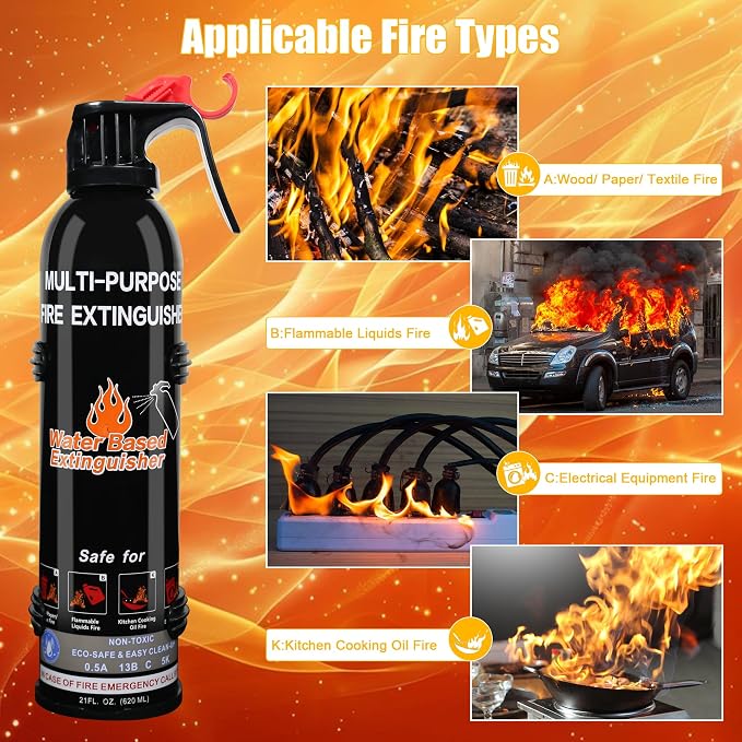 Fire Extinguisher for Home, 2 Pack Vehicle Fire Extinguishers - Image 3