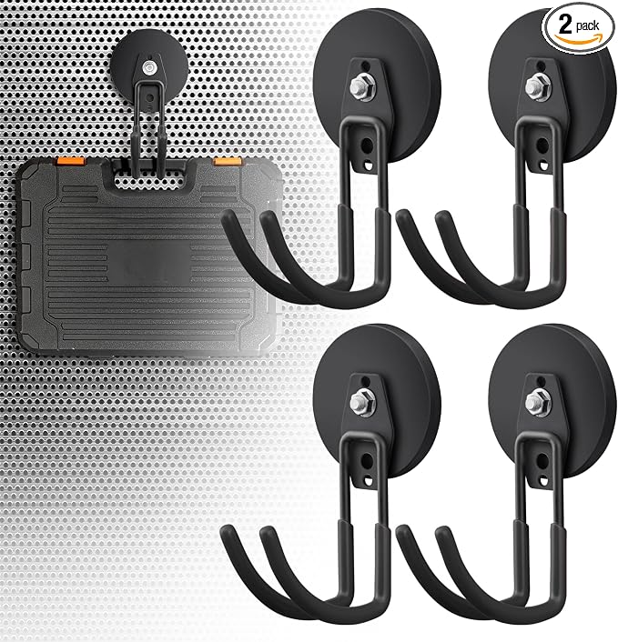 4Pack Large Strong Magnetic Hooks by Laowu