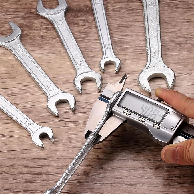 HARFINGTON Double Open End Wrench 10mm x 14mm Metric 15 Degree Offset Angle - Image 6