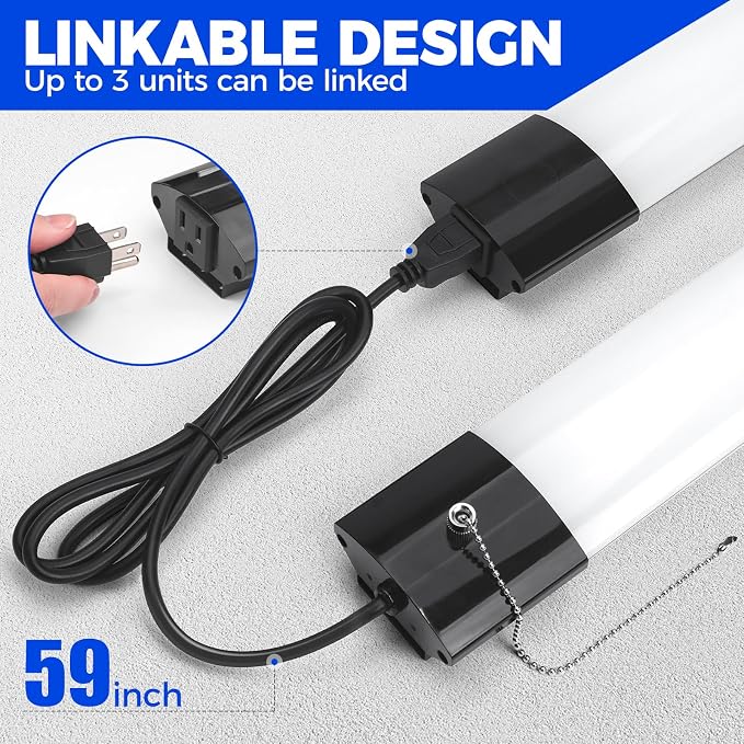 Barrina LED Shop Light for Garage, 5000K Linkable Light Fixture for Workshop - Image 6
