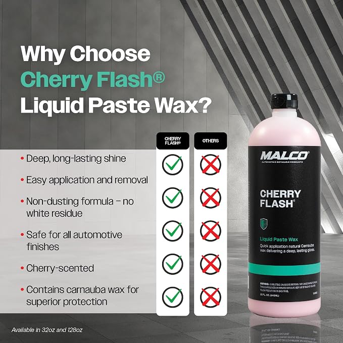 Malco Cherry Flash Automotive Liquid Paste Wax – Protect & Shine Your - Image 5