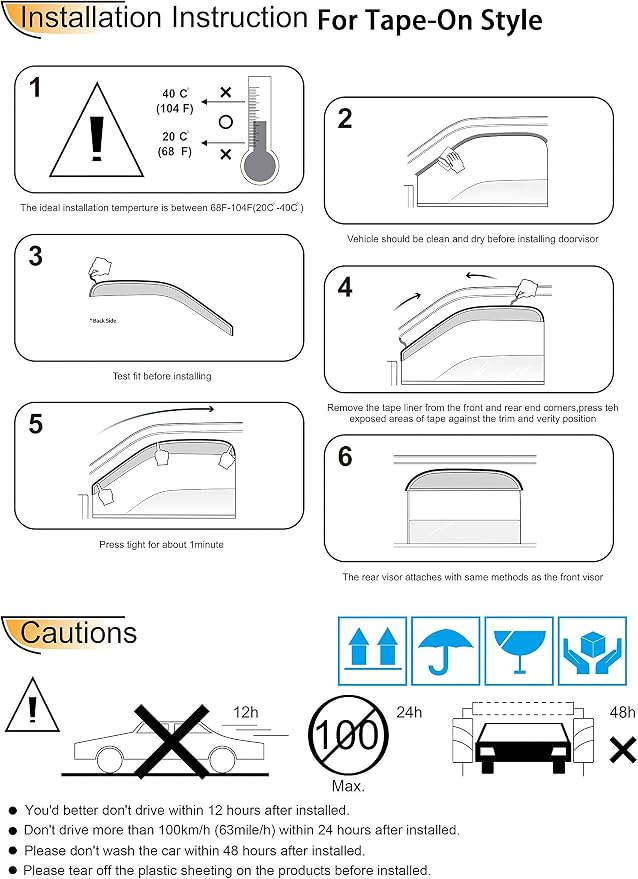 92503 Side Window Visor, Good Looking Window Visor fit - Image 7