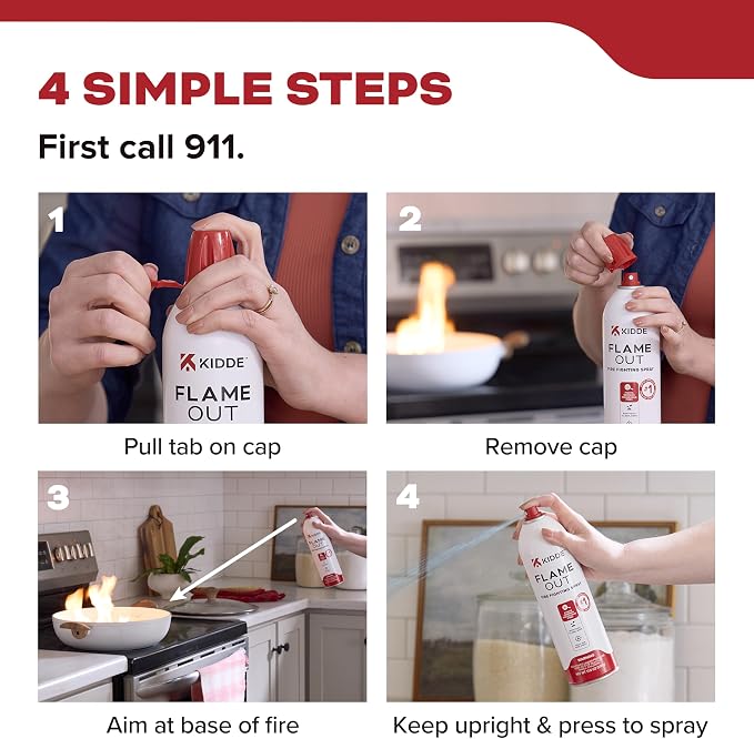 Kidde Flame Out Fire Fighting Spray, 17.6 oz, - Image 4